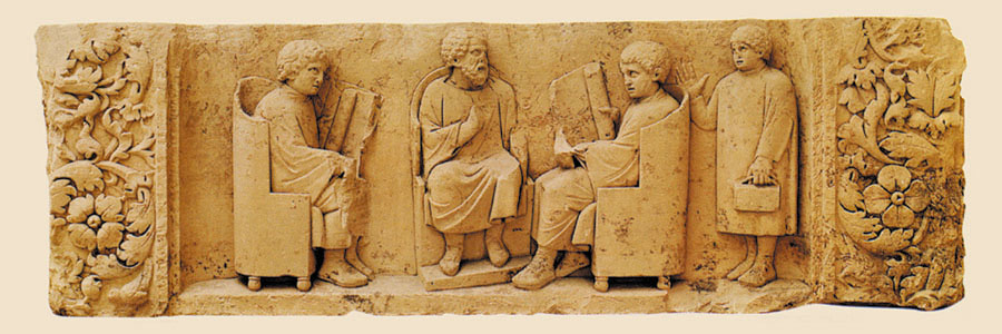 Rmische Schule, Grabstein eines Lehrers<br>13 x 26 cm - Art-Nr. B113 - 8,80 Euro - 12.80 sfr