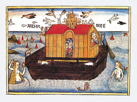 Die Arche Noah.<br> Holzschnitt aus der Nrnberger Bibel 1483                                                                     
                      <br> 19,5 x 17 cm - Art.-Nr. B218 - 5,95 Euro - 7,95 sfr.
